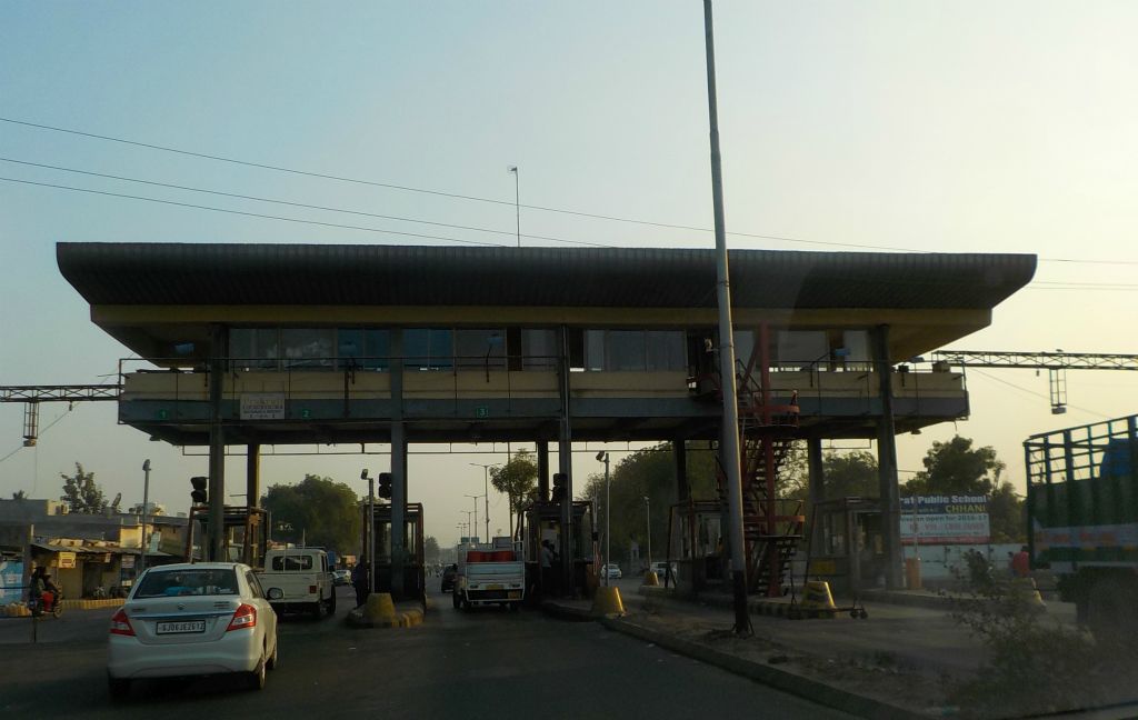 Toll at city entrance - only for cars outside the Gujarat state